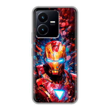 Силиконовый чехол на Vivo Y22 с принтом Железный человек Ironman