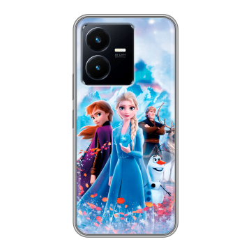 Силиконовый чехол на Vivo Y22 с принтом Холодное сердце Frozen