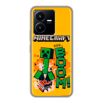 Силиконовый чехол на Vivo Y22 с принтом Майнкрафт Minecraft