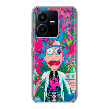 Силиконовый чехол на Vivo Y22 с принтом Рик и Морти Rick Morty