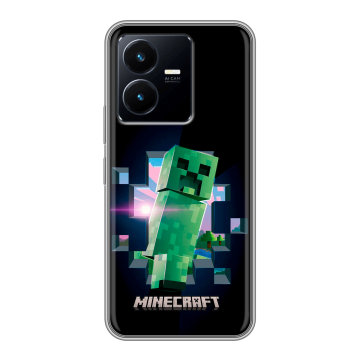 Силиконовый чехол на Vivo Y22 с принтом Майнкрафт Minecraft