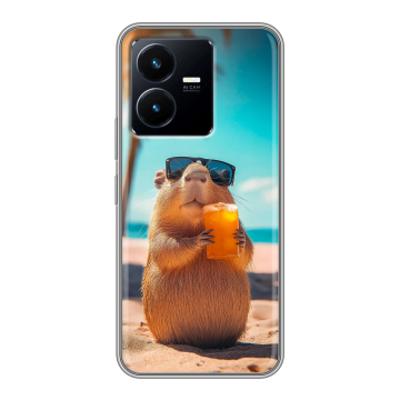 Силиконовый чехол на Vivo Y22 с принтом Капибара Силиконовый чехол на Vivo Y22 с принтом Капибара
