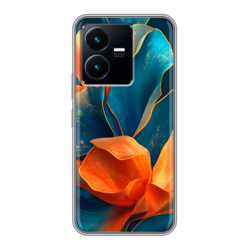 Силиконовый чехол на Vivo Y22 с принтом Цветы Силиконовый чехол на Vivo Y22 с принтом Цветы