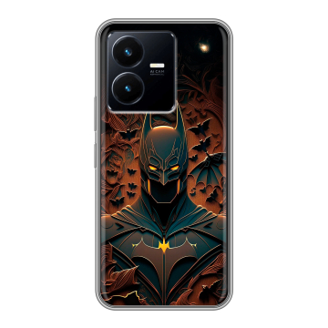 Силиконовый чехол на Vivo Y22 с принтом Batman Бэтмен Силиконовый чехол на Vivo Y22 с принтом Batman Бэтмен