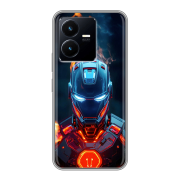 Силиконовый чехол на Vivo Y22 с принтом IronMan Железный человек