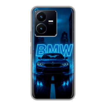 Силиконовый чехол на Vivo Y22 с принтом BMW БМВ