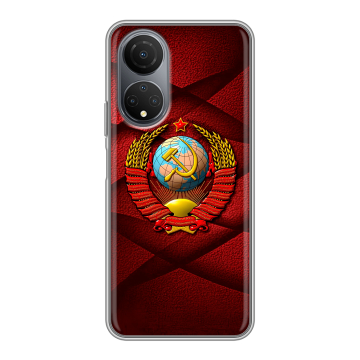 Силиконовый чехол на Huawei Honor X7 с принтом Герб СССР