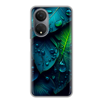 Силиконовый чехол на Huawei Honor X7 с принтом Листья