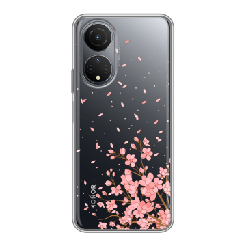Силиконовый чехол на Huawei Honor X7 с принтом Ветка сакуры