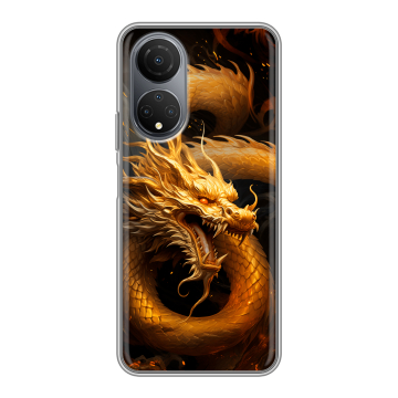 Силиконовый чехол на Huawei Honor X7 с принтом Золотой дракон Силиконовый чехол на Huawei Honor X7 с принтом Золотой дракон