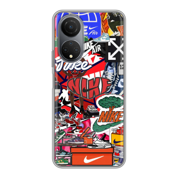 Силиконовый чехол на Huawei Honor X7 с принтом Найк Nike яркий
