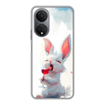 Силиконовый чехол на Huawei Honor X7 с принтом кролик зайчик