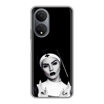 Силиконовый чехол на Huawei Honor X7 с принтом монашка
