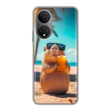 Силиконовый чехол на Huawei Honor X7 с принтом Капибара Силиконовый чехол на Huawei Honor X7 с принтом Капибара