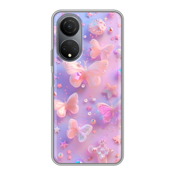 Силиконовый чехол на Huawei Honor X7 с принтом Бабочки Силиконовый чехол на Huawei Honor X7 с принтом Бабочки