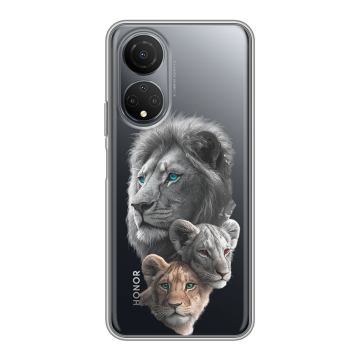 Силиконовый чехол на Huawei Honor X7 с принтом Львы