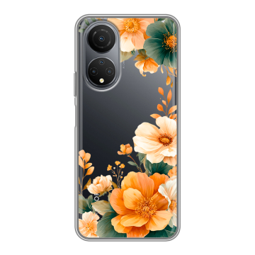 Силиконовый чехол на Huawei Honor X7 с принтом Цветы принт
