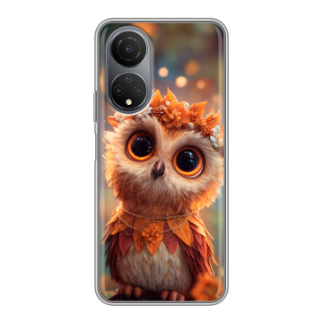 Силиконовый чехол на Huawei Honor X7 с принтом Милая сова