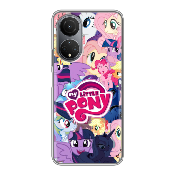 Силиконовый чехол на Huawei Honor X7 с принтом My little pony Дружба чудо