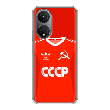 Силиконовый чехол на Huawei Honor X7 с принтом Флаг Герб СССР