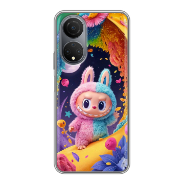 Силиконовый чехол на Huawei Honor X7 с принтом Labubu Лабубу
