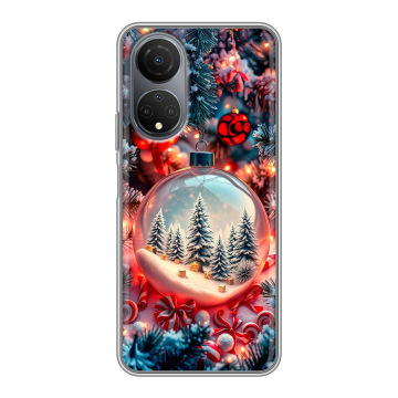 Силиконовый чехол на Huawei Honor X7 с принтом Новый год