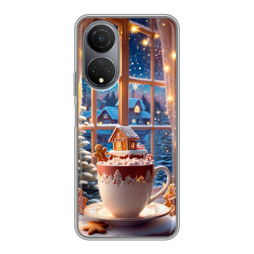 Силиконовый чехол на Huawei Honor X7 с принтом Новый год