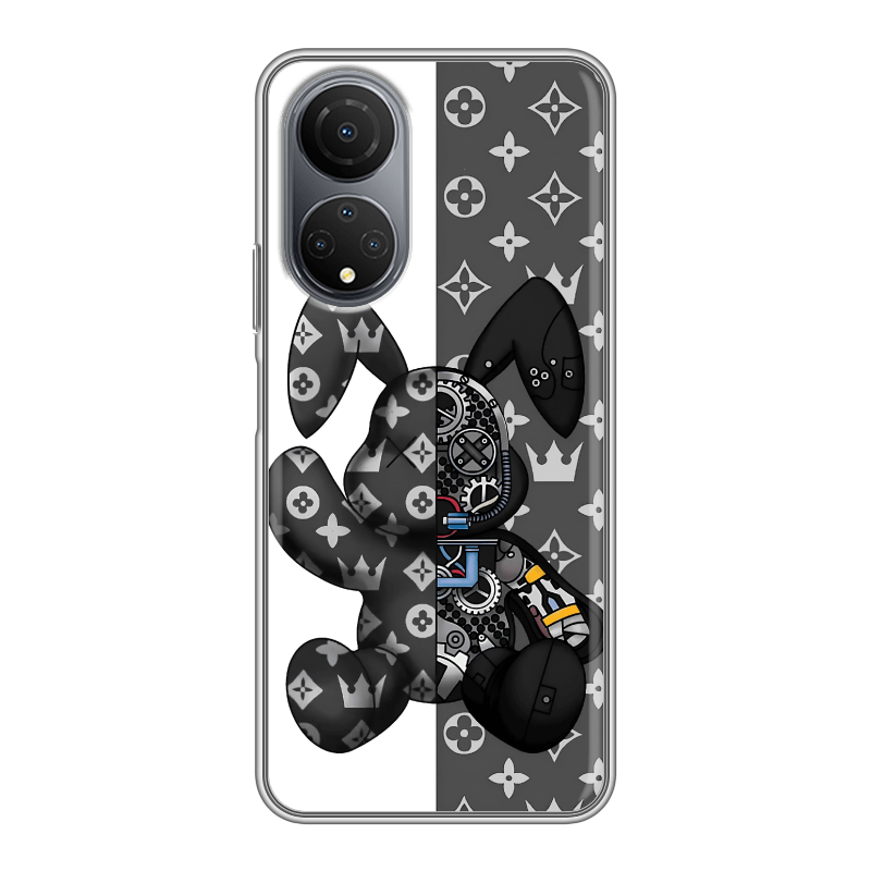 Силиконовый противоударный чехол на Huawei Honor X7 с принтом Луи робот Силиконовый противоударный чехол на Huawei Honor X7 с принтом Луи робот