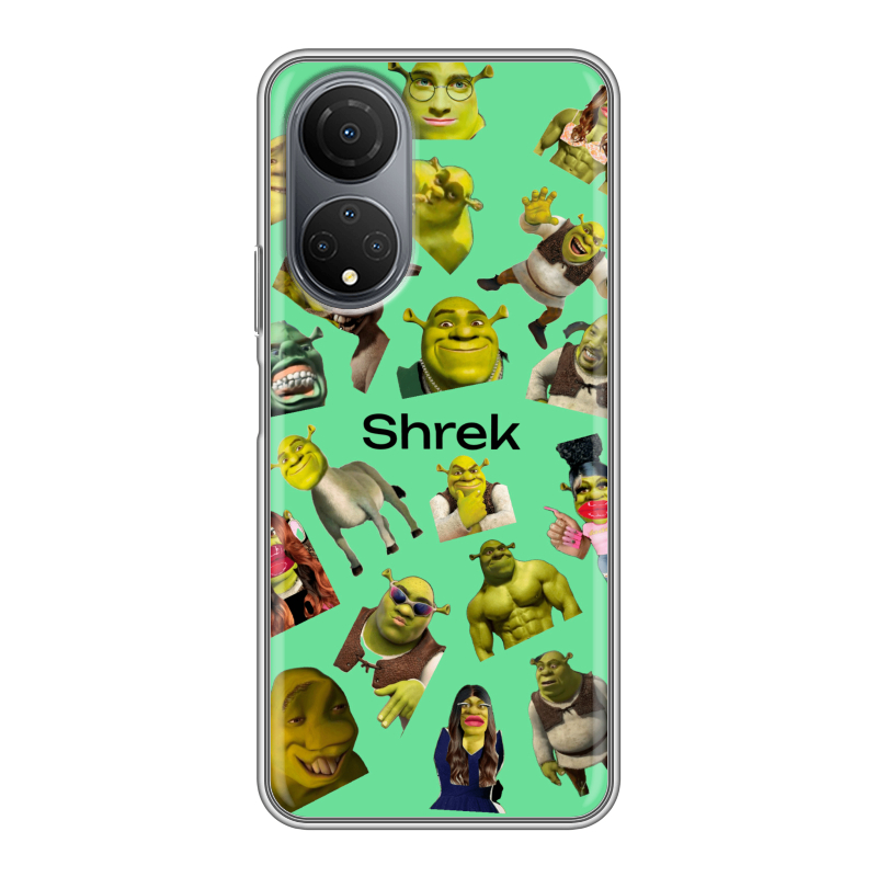 Силиконовый противоударный чехол на Huawei Honor X7 с принтом Шрек Shrek Силиконовый противоударный чехол на Huawei Honor X7 с принтом Шрек Shrek