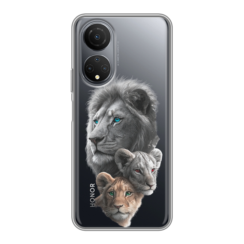 Силиконовый чехол на Huawei Honor X7 с принтом Львы Силиконовый чехол на Huawei Honor X7 с принтом Львы