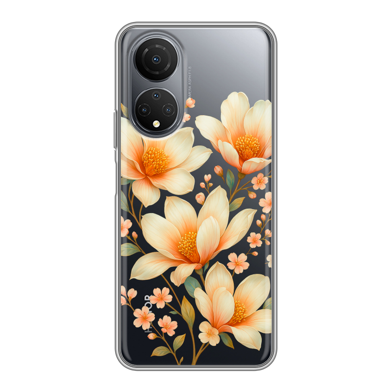 Силиконовый чехол на Huawei Honor X7 с принтом Цветы Силиконовый чехол на Huawei Honor X7 с принтом Цветы