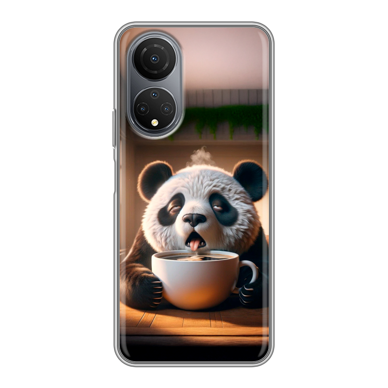 Силиконовый чехол на Huawei Honor X7 с принтом смешная панда Силиконовый чехол на Huawei Honor X7 с принтом смешная панда