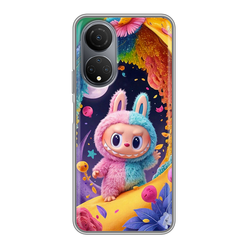 Силиконовый чехол на Huawei Honor X7 с принтом Labubu Лабубу Силиконовый чехол на Huawei Honor X7 с принтом Labubu Лабубу