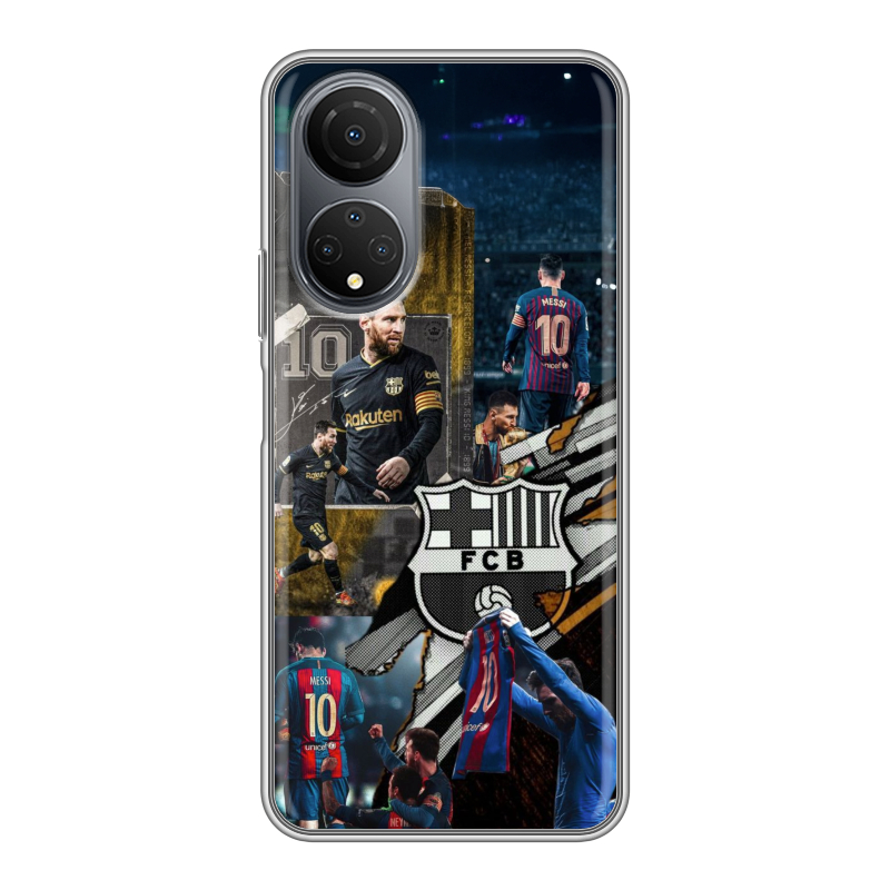 Силиконовый противоударный чехол на Huawei Honor X7 с принтом Messi Barcelona Силиконовый противоударный чехол на Huawei Honor X7 с принтом Messi Barcelona