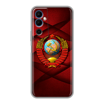 Силиконовый чехол на Tecno Pova Neo 2 с принтом Герб СССР Силиконовый чехол на Tecno Pova Neo 2 с принтом Герб СССР