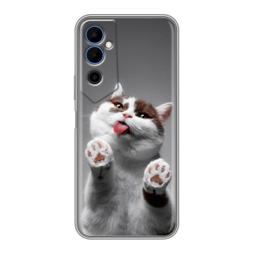 Силиконовый чехол на Tecno Pova Neo 2 с принтом Коты Силиконовый чехол на Tecno Pova Neo 2 с принтом Коты