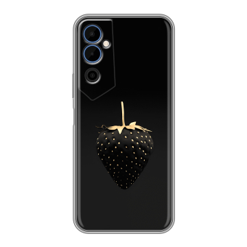 Силиконовый чехол на Tecno Pova Neo 2 с принтом Черная клубника Силиконовый чехол на Tecno Pova Neo 2 с принтом Черная клубника