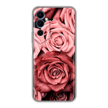 Силиконовый чехол на Tecno Pova Neo 2 с принтом Цветы розы Силиконовый чехол на Tecno Pova Neo 2 с принтом Цветы розы