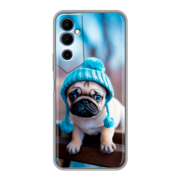 Силиконовый чехол на Tecno Pova Neo 2 с принтом Мопс в шапке Силиконовый чехол на Tecno Pova Neo 2 с принтом Мопс в шапке