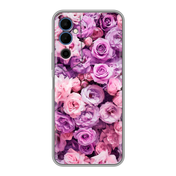 Силиконовый чехол на Tecno Pova Neo 2 с принтом лавандовые розы