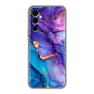 Силиконовый чехол на Tecno Pova Neo 2 с принтом синий мрамор
