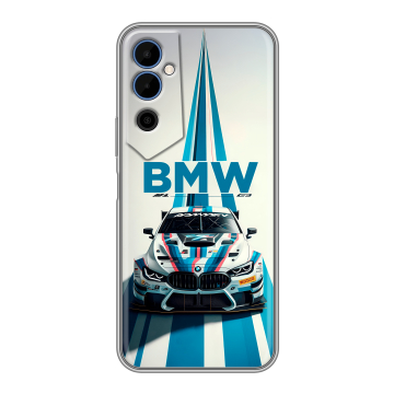 Силиконовый чехол на Tecno Pova Neo 2 с принтом БМВ BMW Силиконовый чехол на Tecno Pova Neo 2 с принтом БМВ BMW