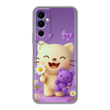 Силиконовый чехол на Tecno Pova Neo 2 с принтом для девочек