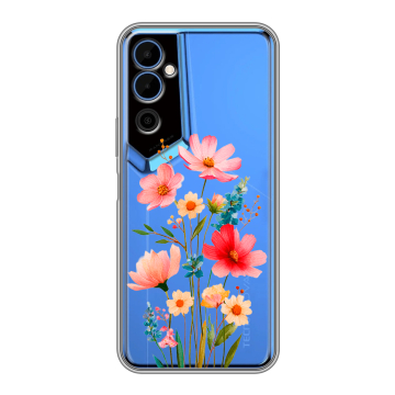 Силиконовый чехол на Tecno Pova Neo 2 с принтом Цветы