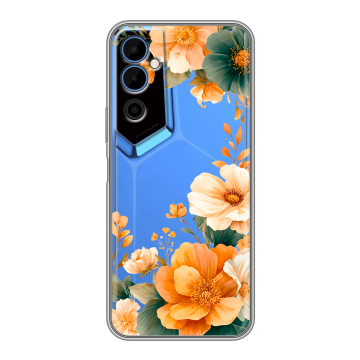 Силиконовый чехол на Tecno Pova Neo 2 с принтом Цветы принт