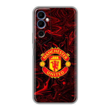 Силиконовый чехол на Tecno Pova Neo 2 с принтом Manchester United