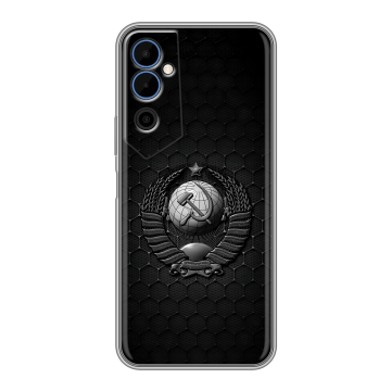 Силиконовый чехол на Tecno Pova Neo 2 с принтом Герб Флаг СССР