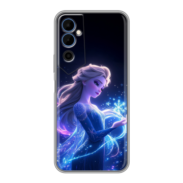 Силиконовый чехол на Tecno Pova Neo 2 с принтом Холодное сердце Frozen Силиконовый чехол на Tecno Pova Neo 2 с принтом Холодное сердце Frozen