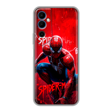 Силиконовый чехол на Tecno Pova Neo 2 с принтом Spiderman Человек паук