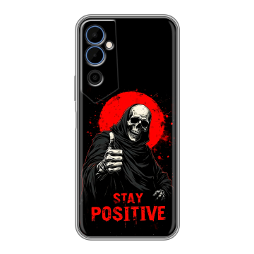 Силиконовый чехол на Tecno Pova Neo 2 с принтом смешной скелет